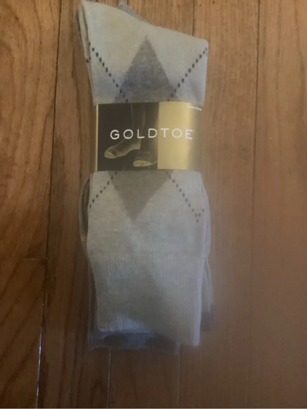 Gold Toe Men's Cream Argyle Dress Socks with Tan Accents